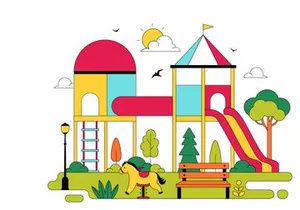 10 Playground Vector Illustration