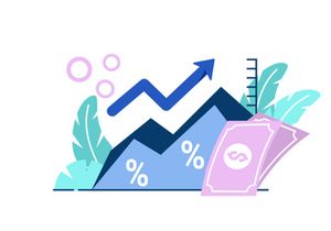 Inflation Business icon flat Illustration