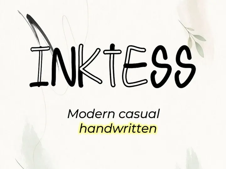 INKTESS – Modern Casual Handwritten Font - (OTF-TTF)