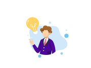 Businessman with new idea