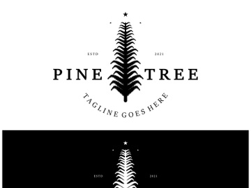 simple pine or fir tree logo,evergreen.for pine forest,adventurers,camping,nature,badges and business.vector preview picture