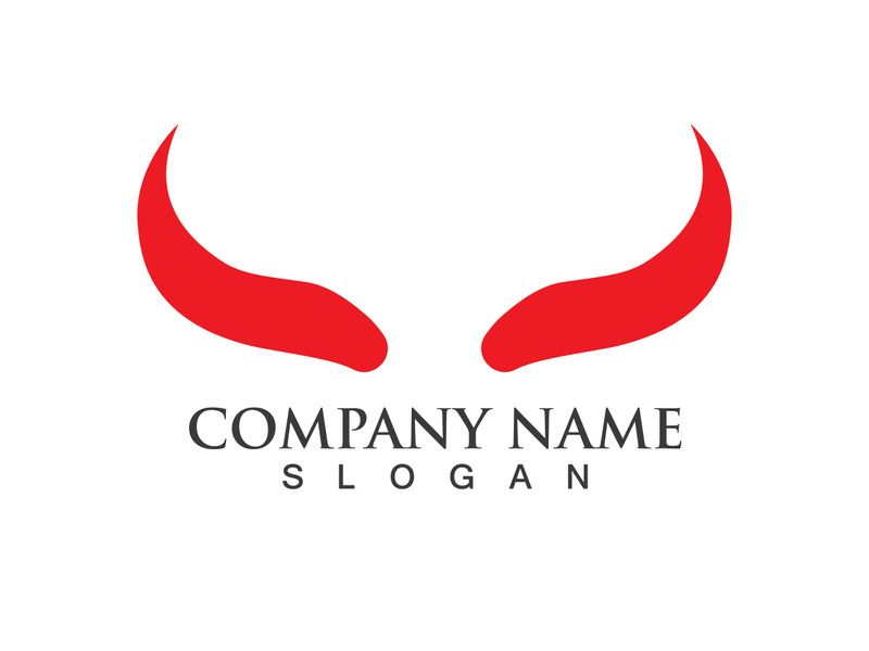 Devil horn vector icon logo design illustration template
