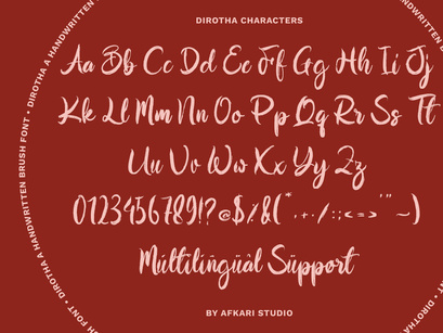 Dirotha - Handwritten Brush Font