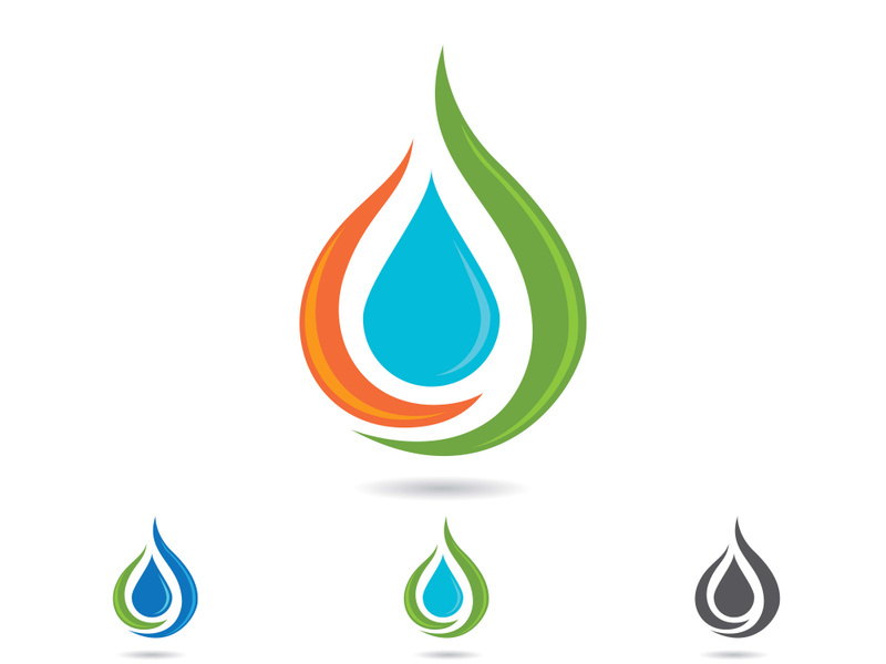 water drop Logo Template