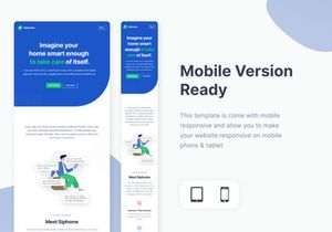 Siphome Landing Page for Smart Home Product