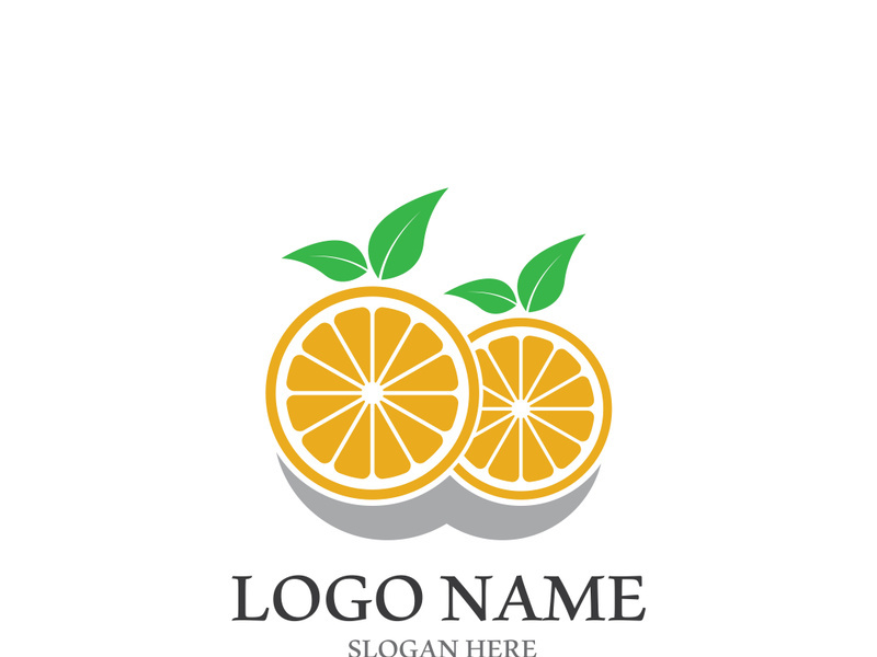 Orange logo design vector icon illustration design
