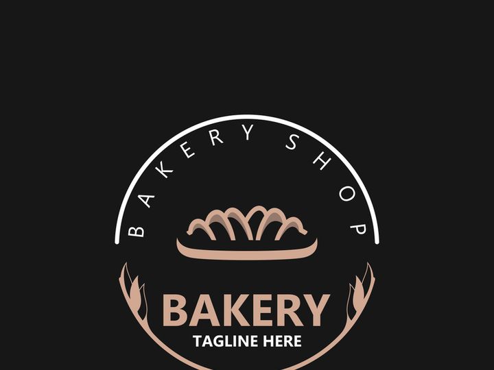 Bread Vintage style Logo Design Vector, label product Bake shop Homemade template