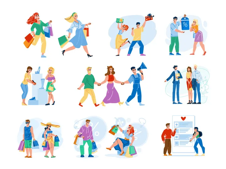 Shopping characters