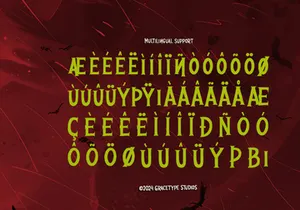 Gorgon Cursed | Horror Typeface