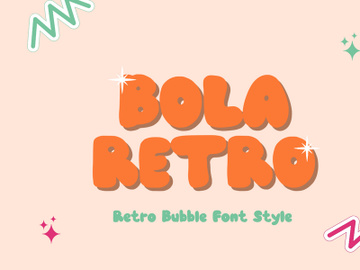 Bola Retro - Cute Bubble Retro Font preview picture