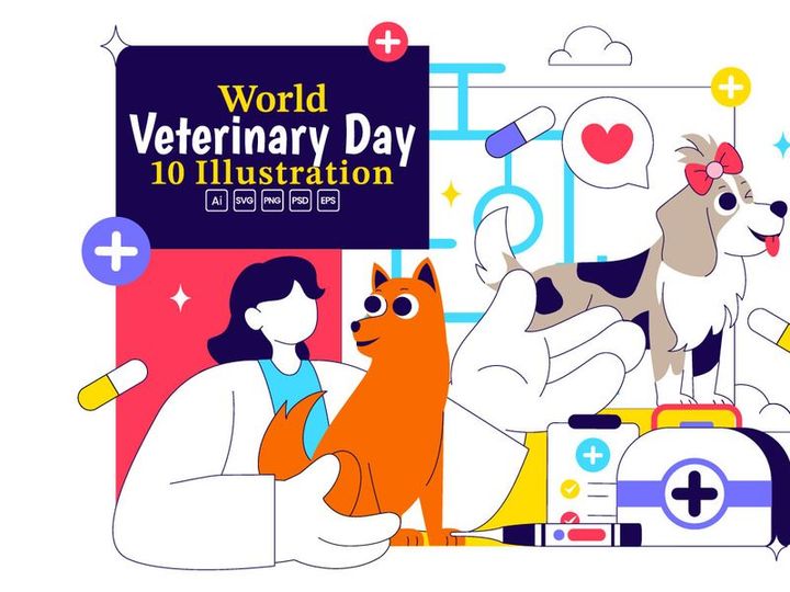 10 World Veterinary Day Illustration