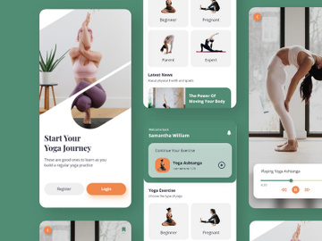 Yoga Kuy - Simple Workout Mobile App UI Kit preview picture