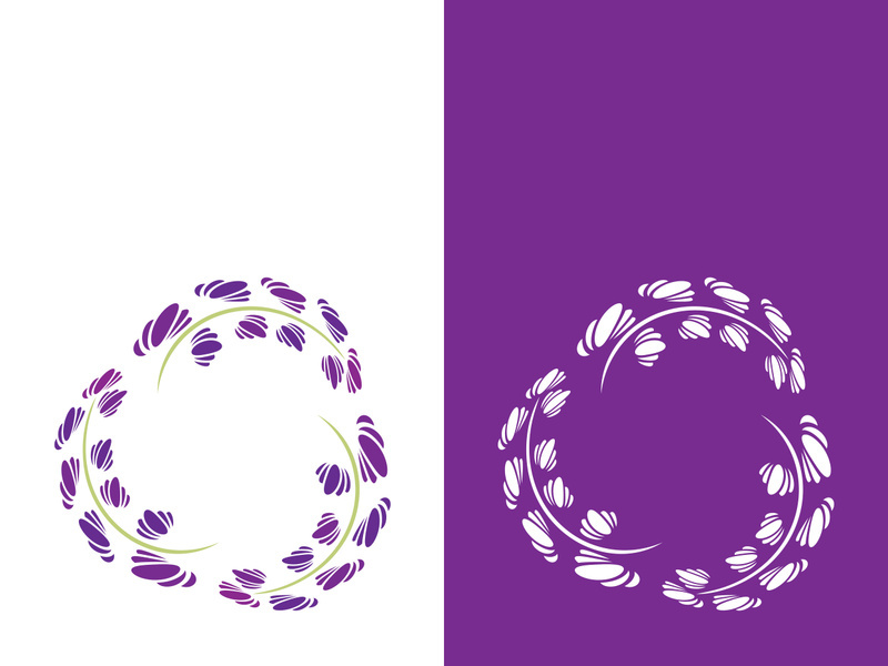 Fresh lavender flower logo vector flat design