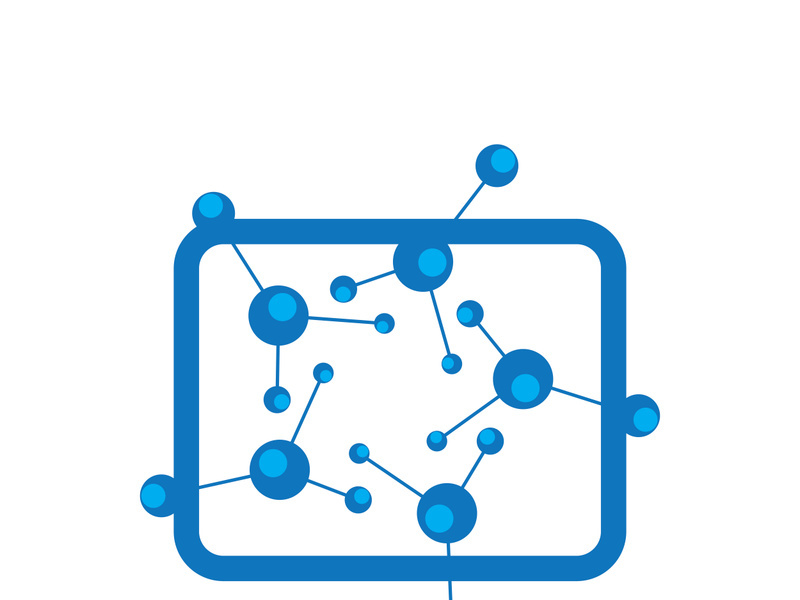 Neuron logo icon design template flat vector