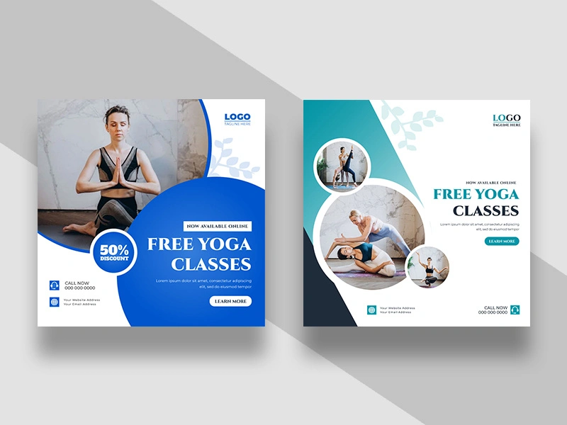 Yoga Fitness Instagram Post Banner Ver-5
