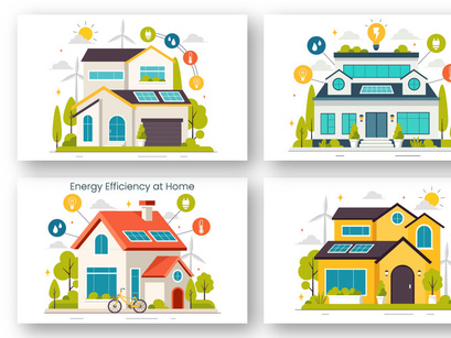 9 Energy Efficiency at Home Illustration