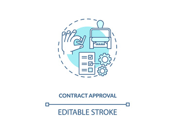 Contract approval concept icon preview picture