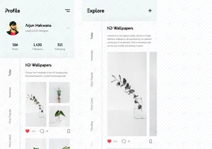 Discover Social Profile - Light Theme