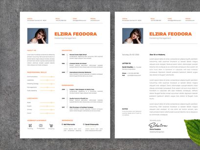 Minimalist CV Resume Template - Marketing Management