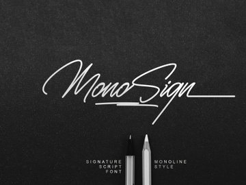Monosign - Monoline Signature Font preview picture