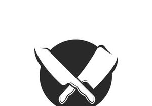 Knife logo icon template and symbol vector design illustration