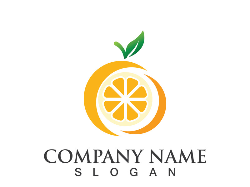 Orange logo design vector icon illustration design