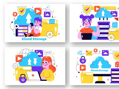 10 Cloud Storage Illustration