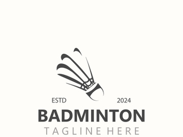 Badminton Shuttlecock logo icon design for Sport Badminton Championship club competition preview picture