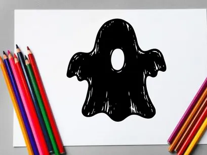 Cute Halloween Ghost Costume for Kids with Spooky Design