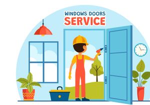 9 Windows and Doors Service Illustration
