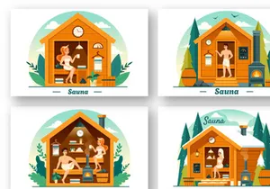 9 Sauna and Steam Room Illustration