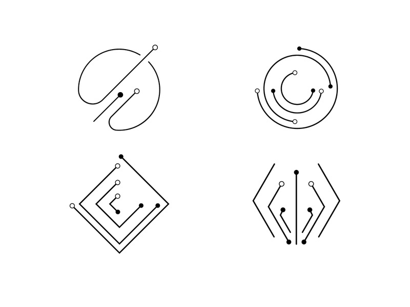 Circuit illustration design vector,  technology symbol