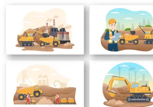 10 Mining Coal Mine Company Illustration