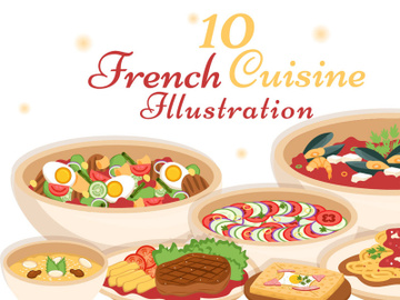 10 French Food Cuisine Restaurant Illustration preview picture