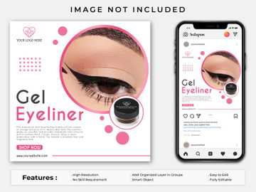 Beauty Cosmetic Social Media Post Template PSD preview picture