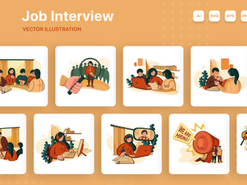 M153_Job Interview Illustrations preview picture