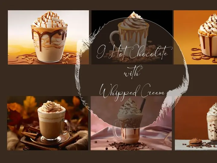 Hot Chocolate and caramel with Whipped Cream