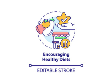 Encouraging healthy diets concept icon preview picture