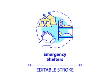 Emergency shelter concept icon preview picture