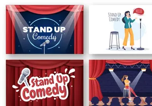 12 Stand Up Comedy Show Illustration