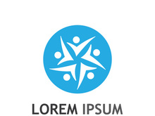 People social community logo design with creative idea