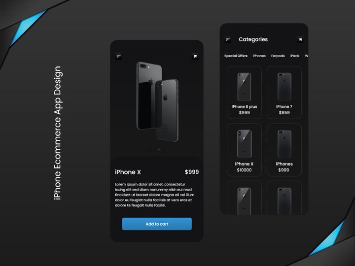 Iphone Ecommerce App design