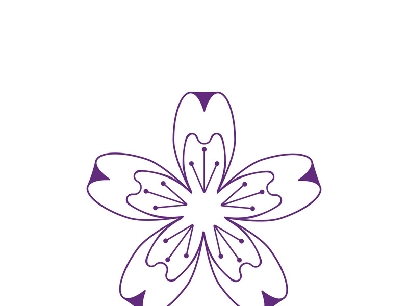 Flower vector icon design template illustration