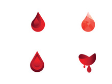 Blood abstract logo creative design.