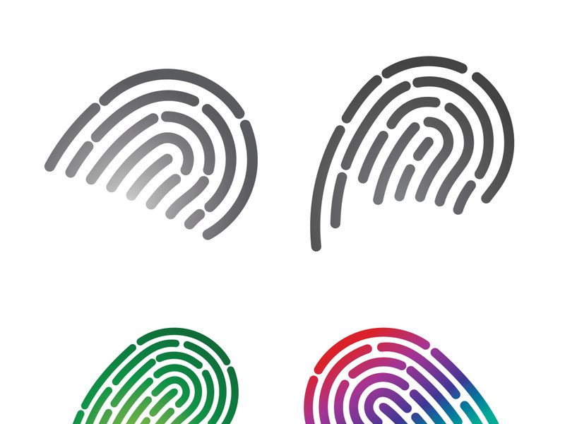 Fingerprint logo vector illustration icon template design