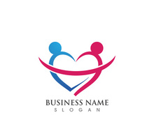 Family Love care  logo Vector icon illustration design