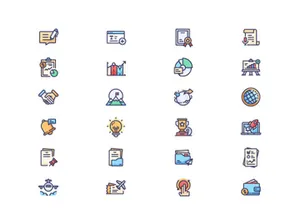 Business icon set