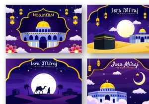 13 Isra Mi'raj Vector Illustration