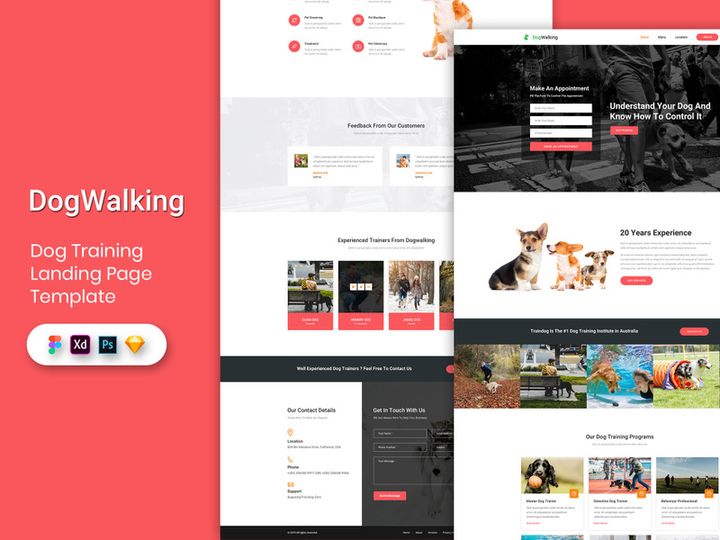 Dog Training Landing Page Template