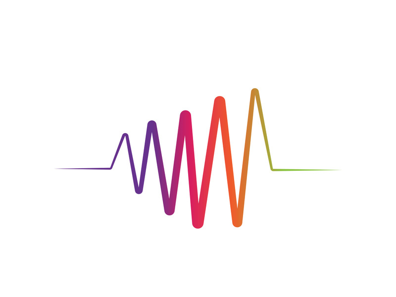 Sound waves vector illustration